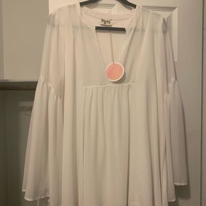 Mia Tunic - White Chiffon XL